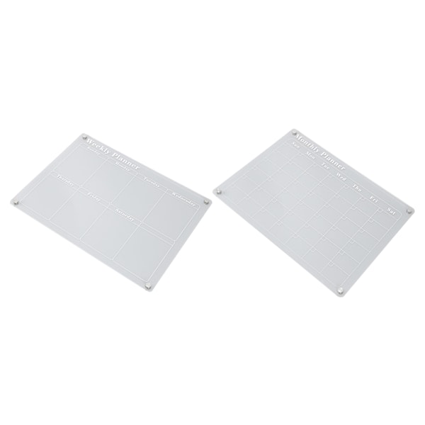 15,7 X 11,8 tommers Magnetisk Tørrmarkørkalender Akryl Klar Planleggingsbrett For Kjøleskap Ukentlig Brett + Månedlig Brett