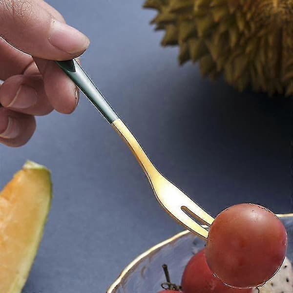 Fruktgaffel Husholdningssett Rustfritt stål Månekakegaffel Ostegaffel Dessertgaffel