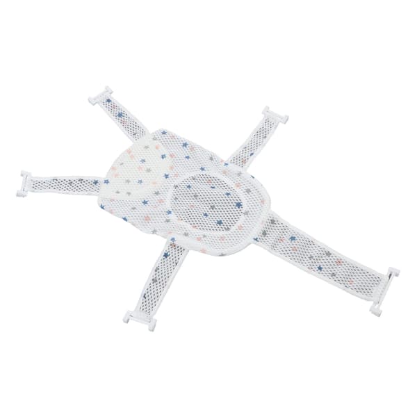 Five Corner Bath Seat Support Net Non-Slip Adjustable Universal Breathable Mesh Soft Headrest Baby Bath Net for Infant Star