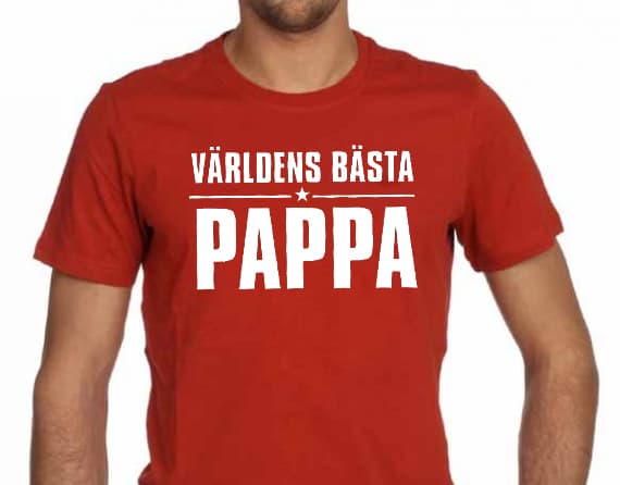 Isä T-paita - Punainen - Maailman paras isä S s