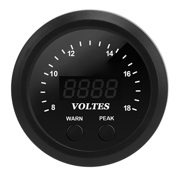 Voltmeter Måler Smart Grensesnitt Stabil Ytelse Vibrasjonsreduksjon Universal Voltmeter for Bilmodifisering 12V