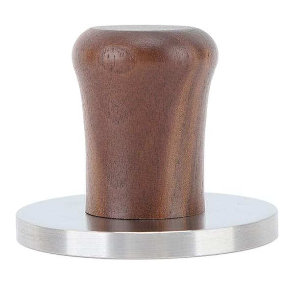 Trähandtag Coffee Tamper Rostfritt stål Press Avtagbar platt bas Kaffepulverhammare för hembutik Present 58mm / 2.28in