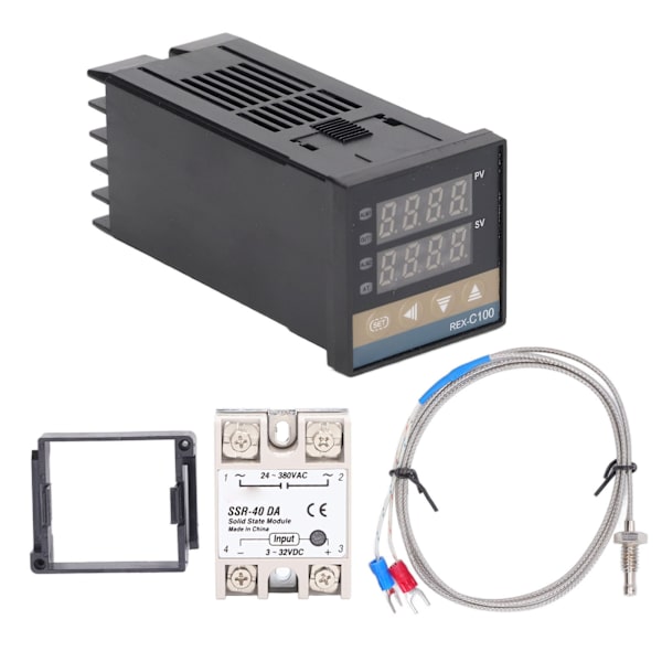 Digitaalinen PID-termostaattisetti Vedenkestävä Korkea Tarkkuus Ammattimainen PID REX C100 Lämpötilanohjain Tilalle 100V-240V 40A