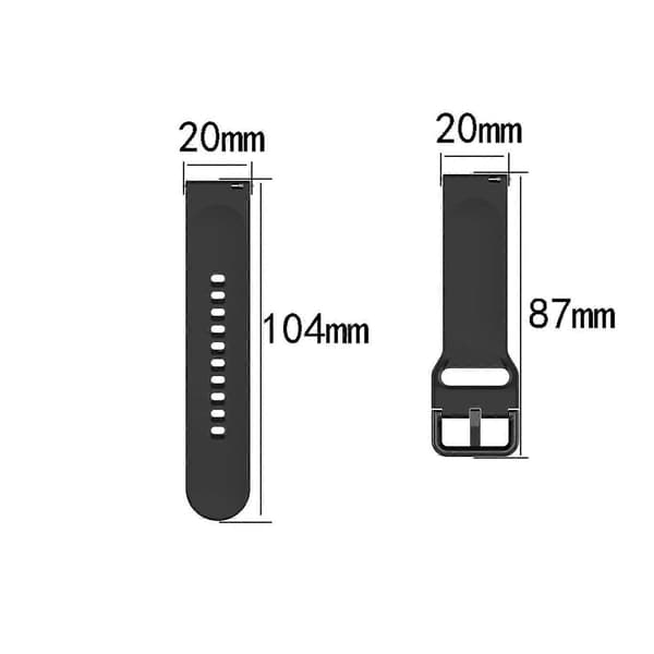 Silikone armbånd til Amazfit Gts4 Mini, Størrelse:s Black