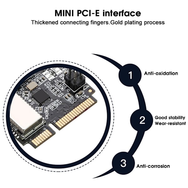 Gigabit Mini PCI-E netværkskort til stationær computer - kablet, gratis enhed, Linux-kompatibel