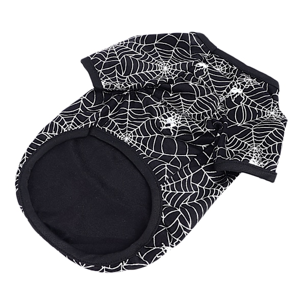 Halloween-kostumer til kæledyr Sjove spindelvæv-print kæledyrskostumer Åndbar Behagelig polyester-skjorte til kæledyr til hunde Katte