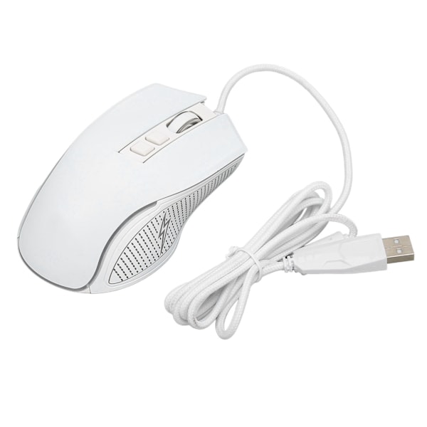 Gaming Mouse USB2.0 4 Justerbar DPI RGB Bakgrundsbelyst Ergonomisk design Optisk sensor Bärbar datormus för spelkontor Hem Vit