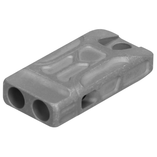 Emergency Survival Whistle Titanium Legering dubbla rör 120 decibel visselpipa för utomhus Stentvätt