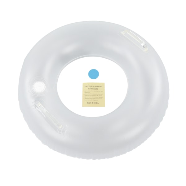 LED uppblåsbar simring med 2 handtag Transparent simring med färgglatt LED-ljus för poolleksaker för barn