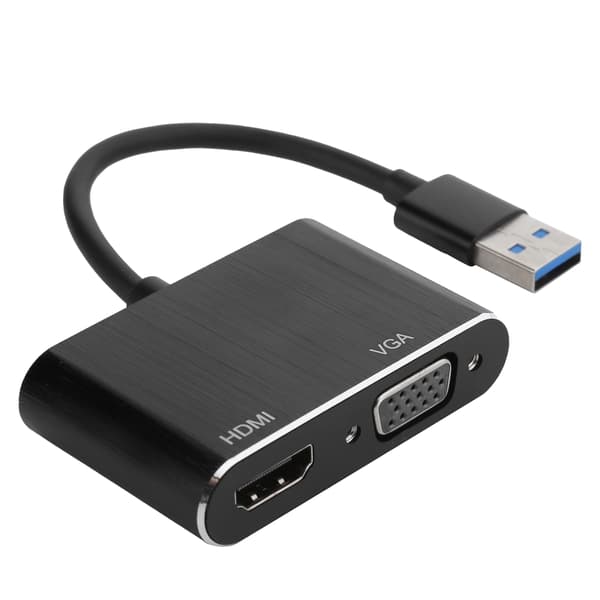 USB3.0 til VGA/HDMI-adapter Strømkonverter Display Expansion Dock Computertilbehør