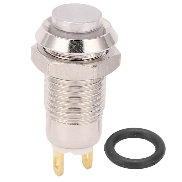 8 mm metalltryckknappsbrytare Vattentät självlåsande startströmbrytare 3V (utan ljus)