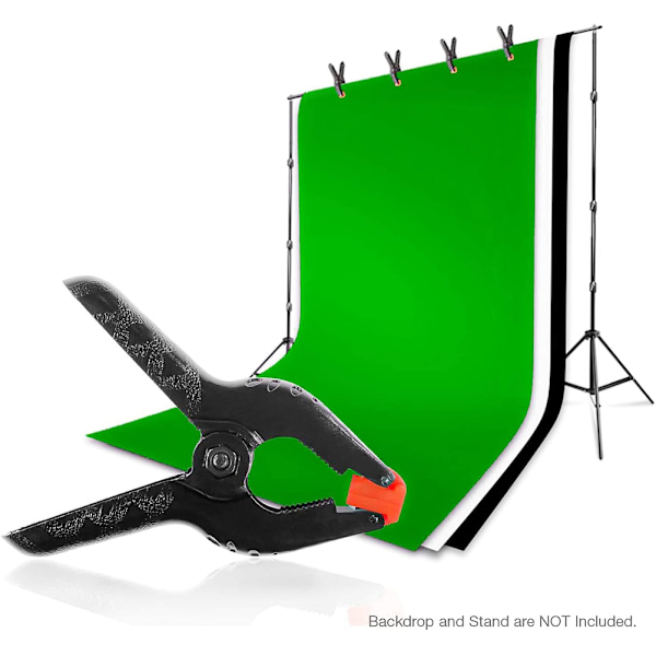 4 kpl 2 tuuman taustaklipsit Vahvat klipsit taustoille Teline tausta Musliini Canvas Näyttö Fotostudio Puutyöstö