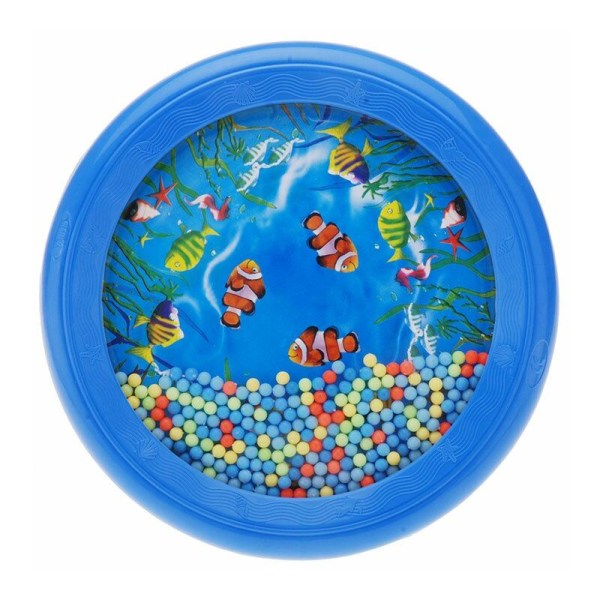 Ocean Wave perletromme myk sjølyd Musikalsk pedagogisk lekeverktøy for babybarn, modell: blå