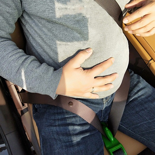 Bil Auto Sikkerhetsbeltejustering Komfort og Sikkerhet Kjørebelte for Mage Gravid Kvinne Grønn