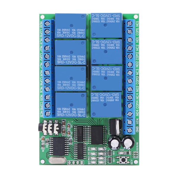 DC 12V 8CH DTMF Relä Telefon Röstdekoder Fjärrkontroll Switch Modul