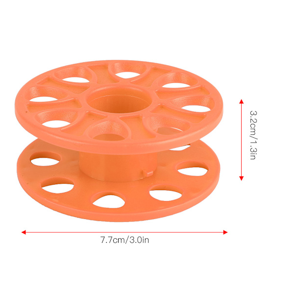 Durable Plastic Diving Compact Finger Spool Reel Diver Underwater Accessory Orange