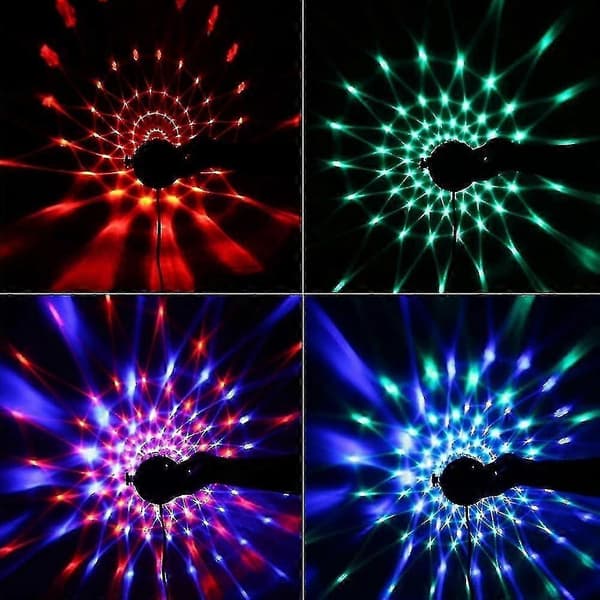 YOUOKLIGHT 7 lysformer LED RGB roterende DJ diskokule/EU-plugg