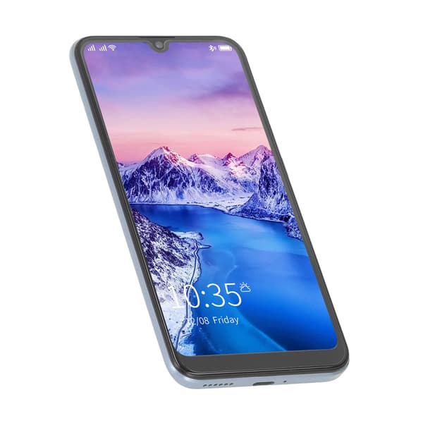 Android 10-smartphone, 6,26-tommers skærm, ansigtsgenkendelse, 4 GB RAM, 64 GB ROM (lyseblå)