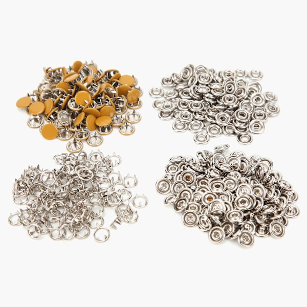 100 Set Knapp Colorful Mässing Stift Tryckknapp Sy Fasteners med InstallationsverktygLoquat