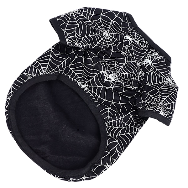 Halloween-kostumer til kæledyr Sjove spindelvæv-print kæledyrskostumer Åndbar Behagelig polyester-skjorte til kæledyr til hunde Katte