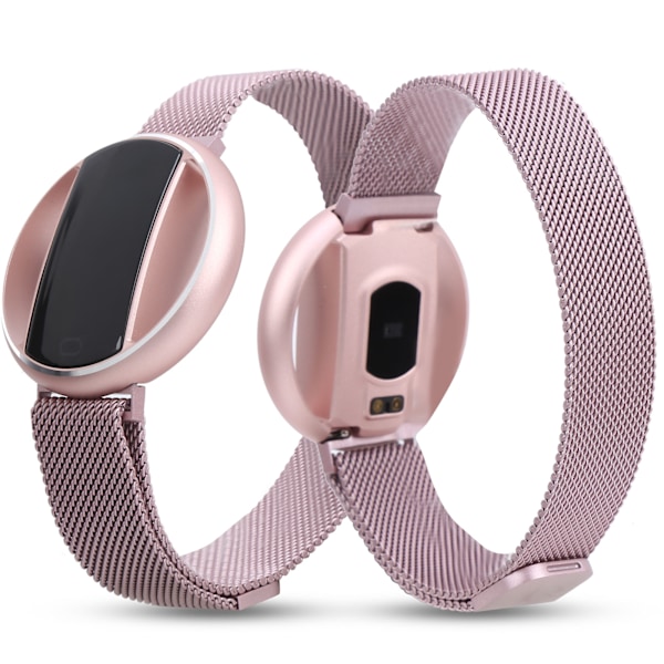 Smart Sportarmbånd Vanntett Fitness Smartklokke Bluetooth Helseovervåking Smart Band Rosa