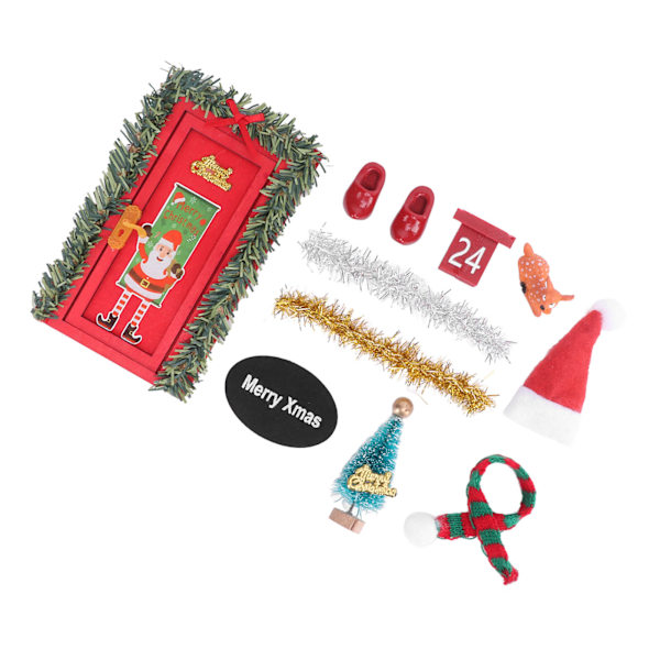Dukkehussæt Juledekoration DIY Ferie Scene Model Legetøj til 1/12 1/6 skala dukkehus