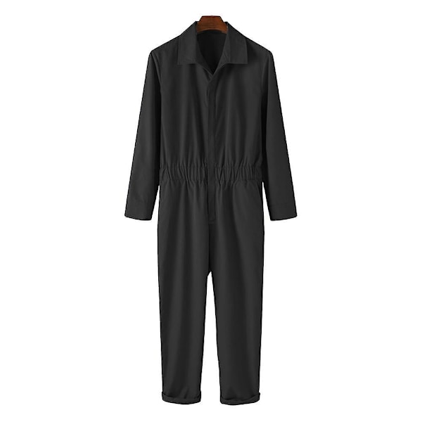 Svart långärmad herr jumpsuit overall XL