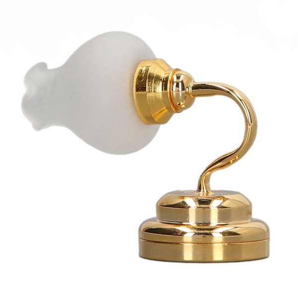 Dukkehust LED-vegglampe i skala 1:12 Tulpanform 3V batteridrevet Miniatyr DIY-simulering mini-vegglampe