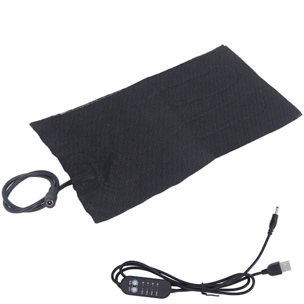 Elektrisk tygvärmardyna USB 4 Shift Justerbar timing Vikbar kolfiber Tvättbar DC5V
