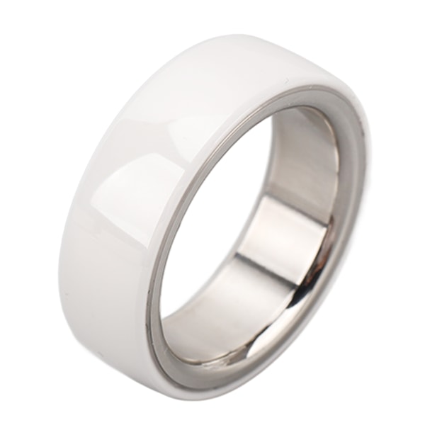 Smart Ring Vanntett Multifunksjonell Lett Søvn Sportsmonitor Fitnessring for Menn Kvinner Trening Fritid Hvit Størrelse 20