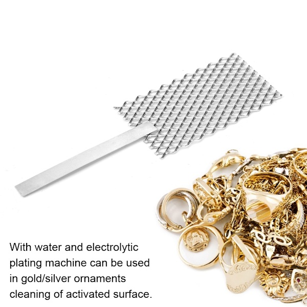 Platinized Titanium Mesh for Jewelry Making Plating Tool with Handle (Handle Mesh)