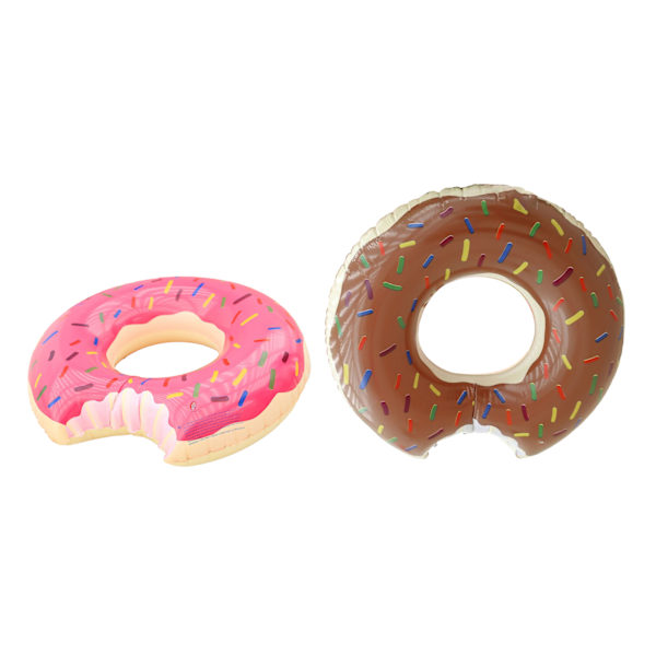 2 stk. svømmebøjle til voksne pool donut form tykkere PVC oppustelig 120cm L