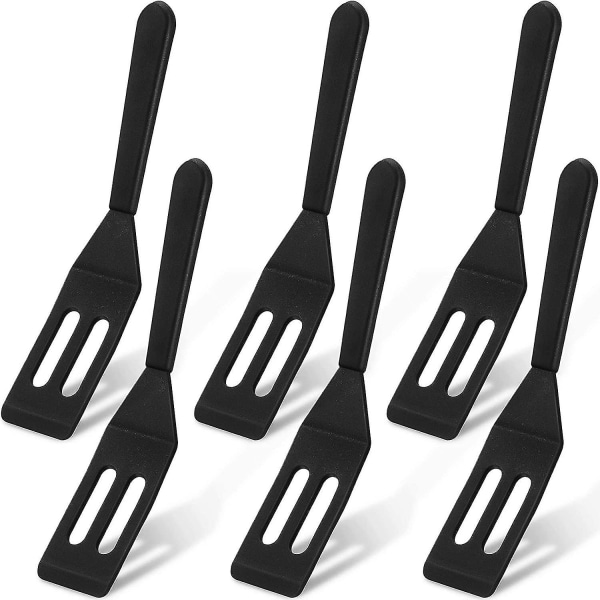 Non-stick silikonspatel Silikonspatel för kokkärl Köksredskap (svart, 6 stycken)