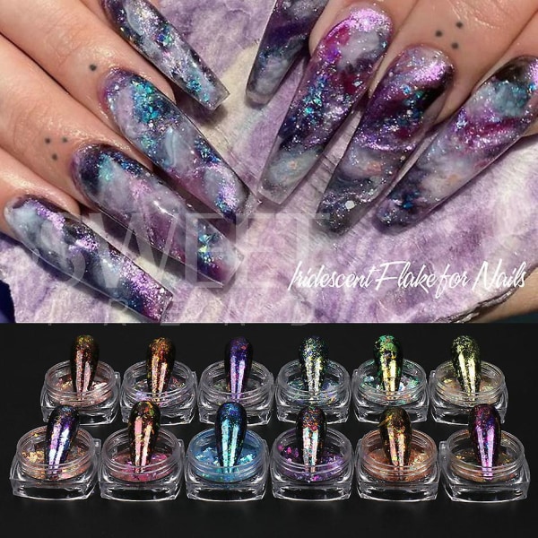 Opaalijauhe Ultraohut Aurora Sheet Fairy Nail Glitter Cloud Brocade Sheet TYYPPI 5