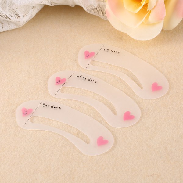 3st Set Magic Eye Brow Class Ritguide Ögonbryn Stencil Card Mall Helper