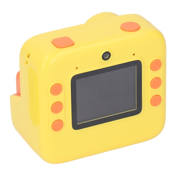 K27 Kids Instant Camera Fram Bak Dual Lens Selfie Video Paper Instant Print Camera med snodd Gul Utan minneskort