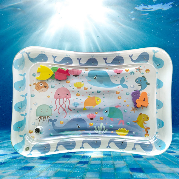 Uppblåsbar Baby Ice Pad Prone Pat Water Cushion Marine Life Matta 50*70cm Typ H