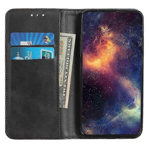 For Honor 400 Cover Split Læder Flip Pung Etui - Brun Black