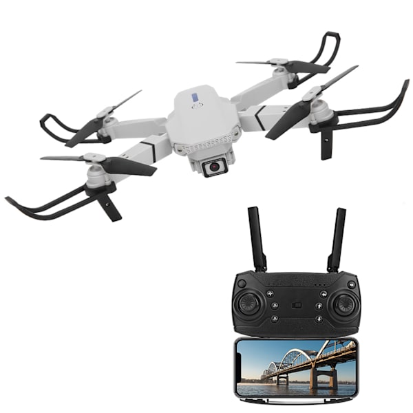 LSE525 Taitettava kaksikamerallinen drone korkean resoluution kuvaamisella Quadcopter RC drone (harmaa)