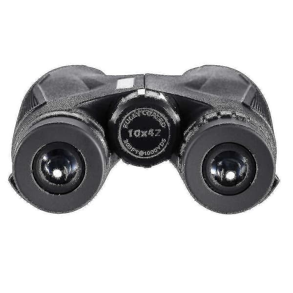 10x42 Kikkert, Fuglekiggerkikkert til voksne, Rejsekikkert (sort)
