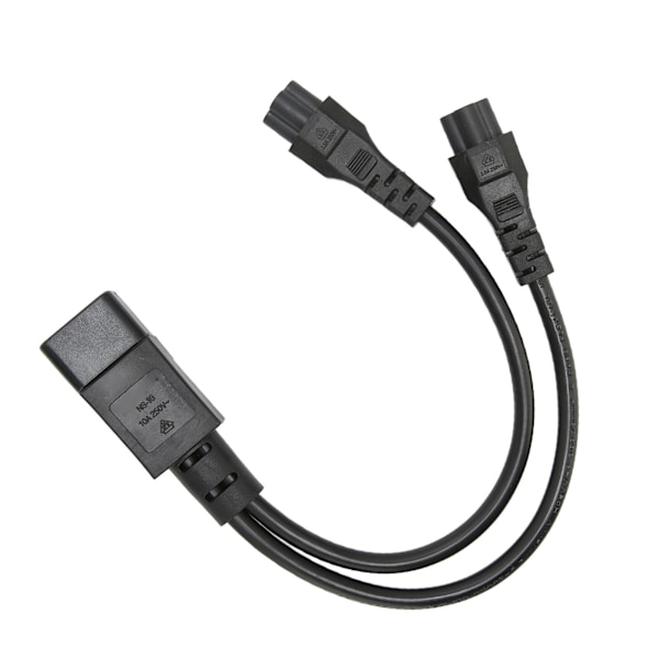 Splitter nätsladd IEC320 C14 hane till dubbel IEC320 C5 nätkabel hona för bärbar dator nätadapter 100‑250V