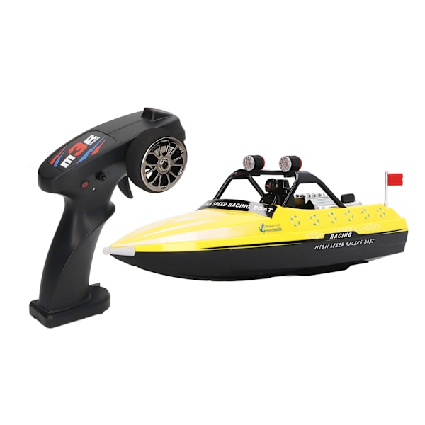 RC Boat Laddningsbar El Cool Utseende Anti Collision 80m Fjärrkontroll Båt för vuxna Barn Gul
