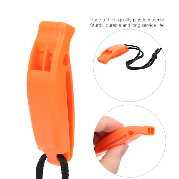 8 ST KS-923 Plast Vattensporter Nödöverlevnad utomhus Dubbelfrekvent multifunktionsvisseltillbehör Orange