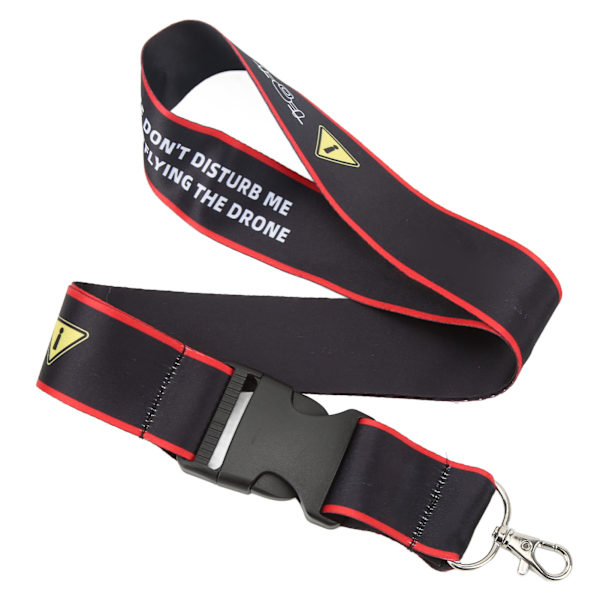 Kaukosäätimen rannehihna Anti Lost Nylon Vakaa RC-dronit Kaukosäätimen kaulahihna varoituslauseella FPV Red