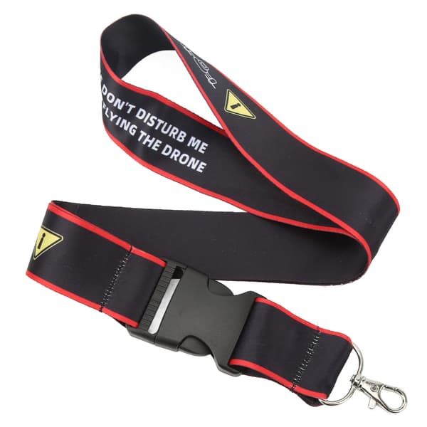 Remote Control Lanyard Anti Lost Nylon Stable RC Drones Remote Control Neck Strap with Warning Slogan for FPV Red