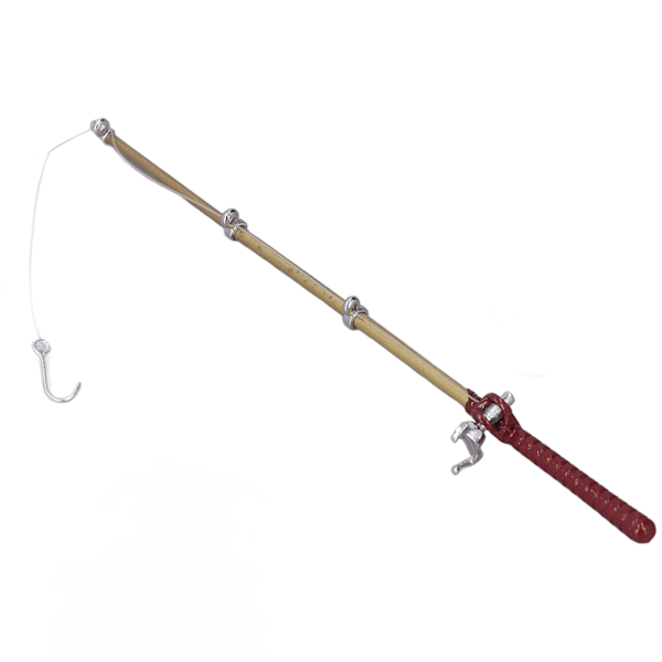 Dukkehussfiskestang 1:12 Retro smuk levende mini dukkehus fiskestang Dukkehussindretning til over 3 år gammel