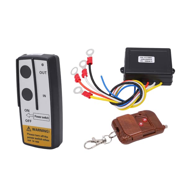 Trådlös Winch Remote Control Key Receiver Kit 75ft Long Distance DC 12V 24V Universal
