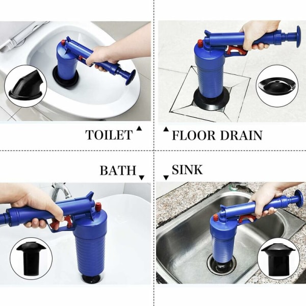 HANBING VVS Avblockering avlopp Toalettrör Vev upplåsningsanordning för badkar/toalett/handfat/golv (mörkblå)