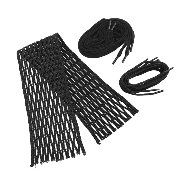 Lacrosse Mesh String Svart Nylon Slitsäker Lacrosse Mesh stycke Vävt snöre för tillbehör