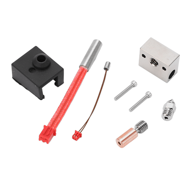 3D-skrivare Hotend Kit Bimetallvärmeblock Halsrörsvärmare Munstycke Extruder delar för Ender 3 S1 24V 40W 300℃